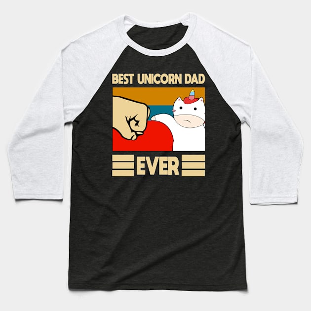 best unicorn dad ever Baseball T-Shirt by JHFANART